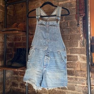 Free People Raw Hem Short Overalls / Shortalls / Romper - Size 26